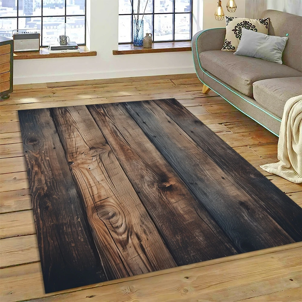 Color 3D Wood Grain Lines Rug  - 3D Printing Online Service recension och pris