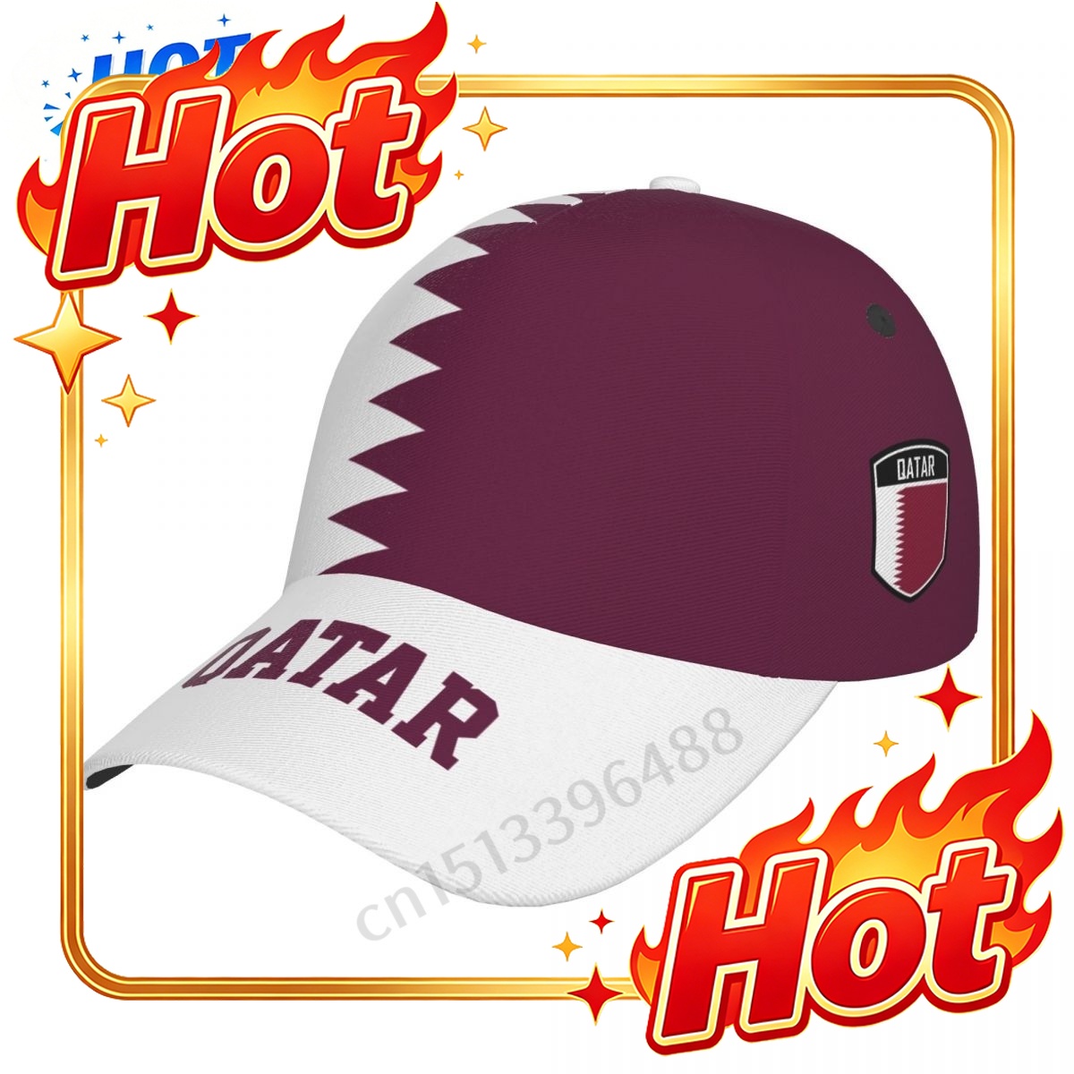 Custom Hats 2025 Qatar Flag 3D - 3D Printing Qatar recension och pris