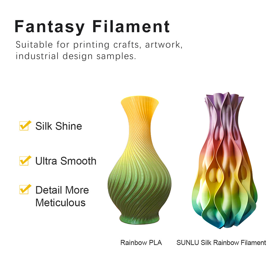 SUNLU SILK PLA 3D Filament 1.7 - 3D Printing Nylon recension och pris